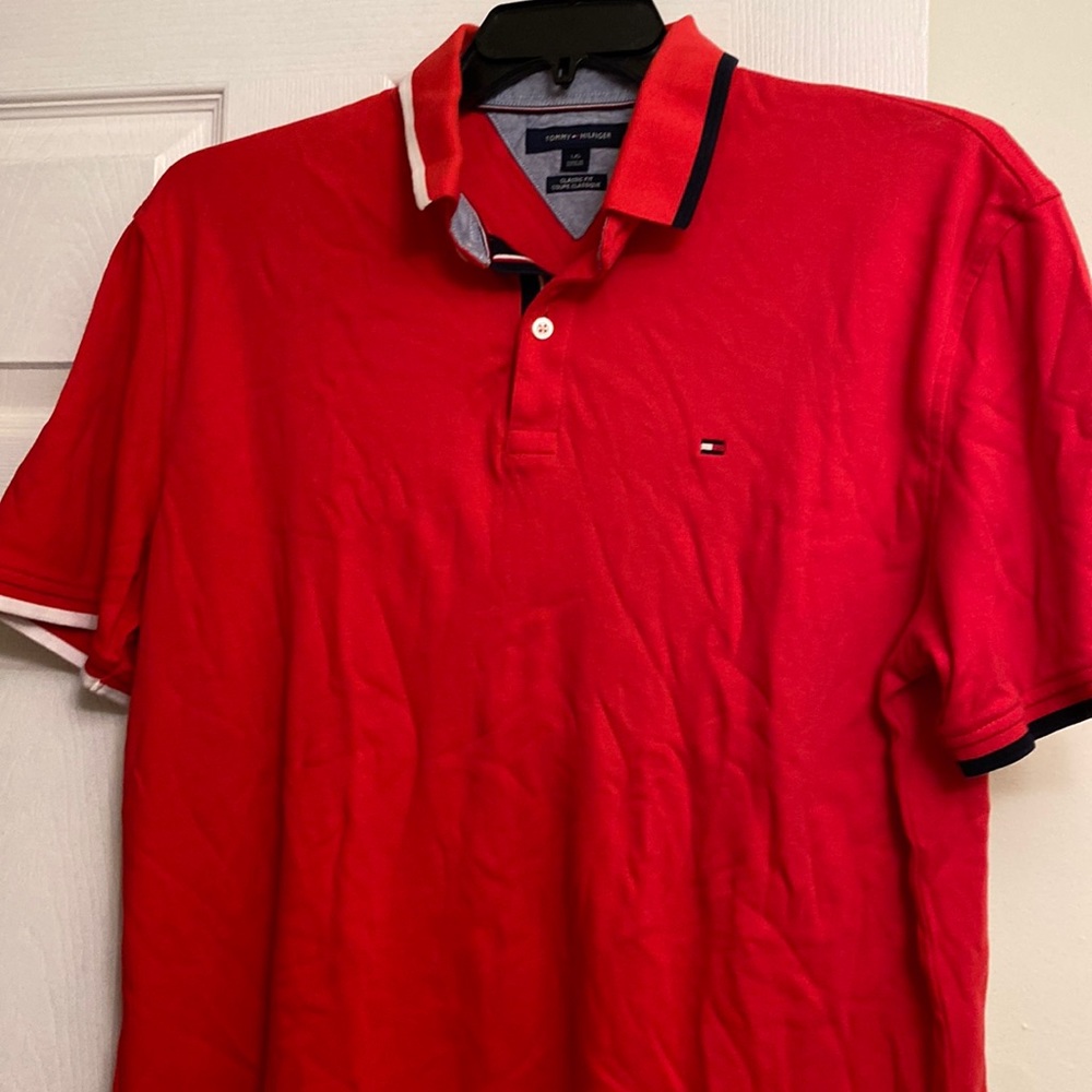 Tommy hilfger red short sleeve polo